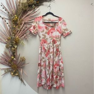 Vintage 1950s 1960s Cotton Floral Sundress